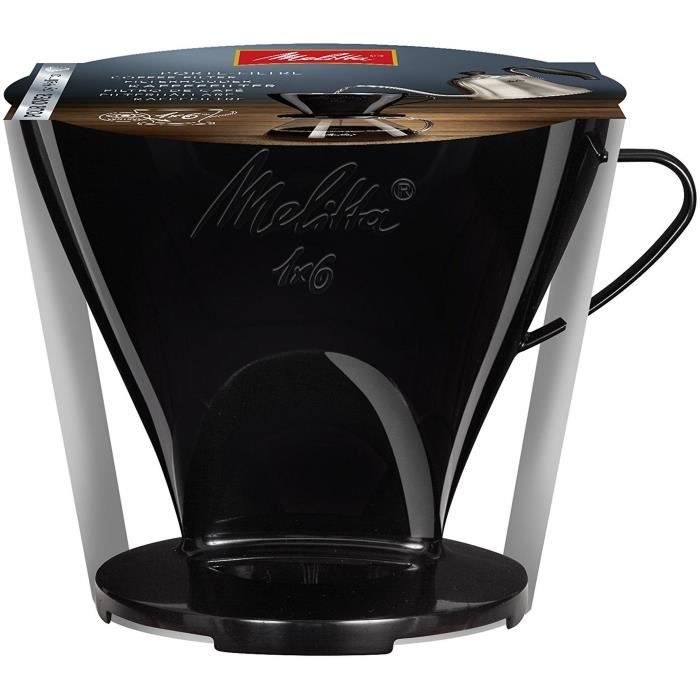 MELITTA 1×6 koffiefilterhouder – zwart